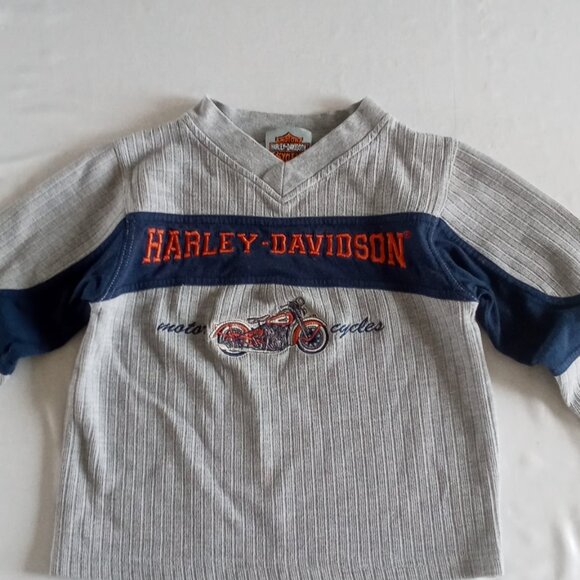 Harley-Davidson motorcycle embroidered graphic long sleeve Tee Size 4 - Picture 5 of 5